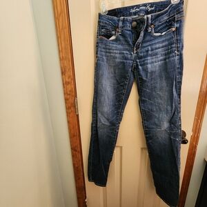 American Eagle Skinny Stretch Dark Wash Jeans Sz 0